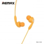 Remax RM-505 Ακουστικά earphone με μικρόφωνο, σε πορτοκαλί χρώμα