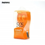 Remax RM-505 Ακουστικά earphone με μικρόφωνο, σε πορτοκαλί χρώμα