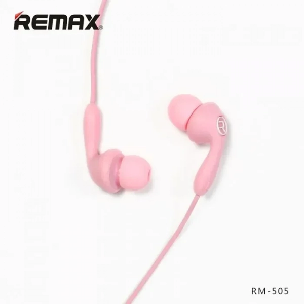 Remax RM-505 Ακουστικά earphone με μικρόφωνο, σε ροζ χρώμα