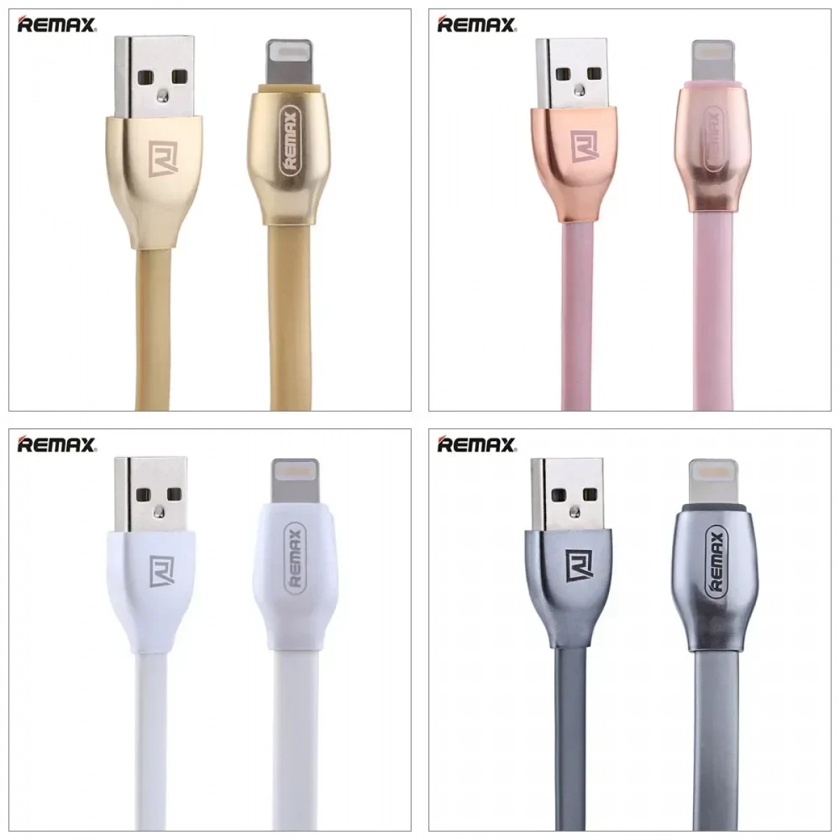 Καλώδιο Remax Rc-035i για Lightning to Usb 1m, σε ροζ/χρυσό χρώμα