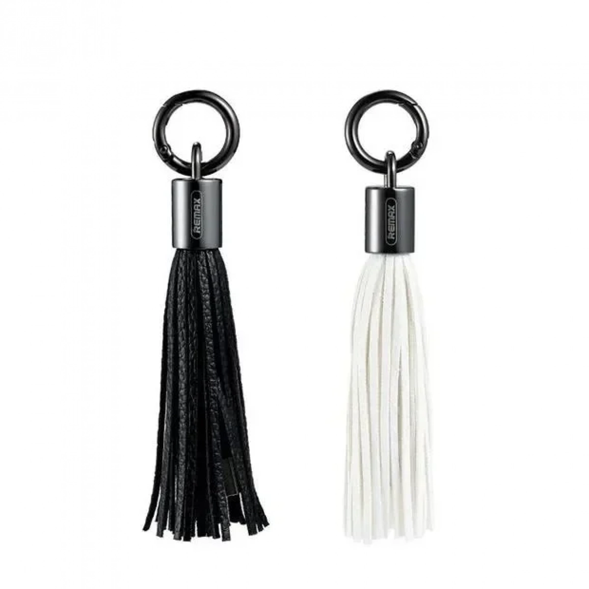 Μπρελόκ και Καλώδιο Φόρτισης Micro Usb Remax RC-053m Tassels Ring, σε μαύρο χρώμα