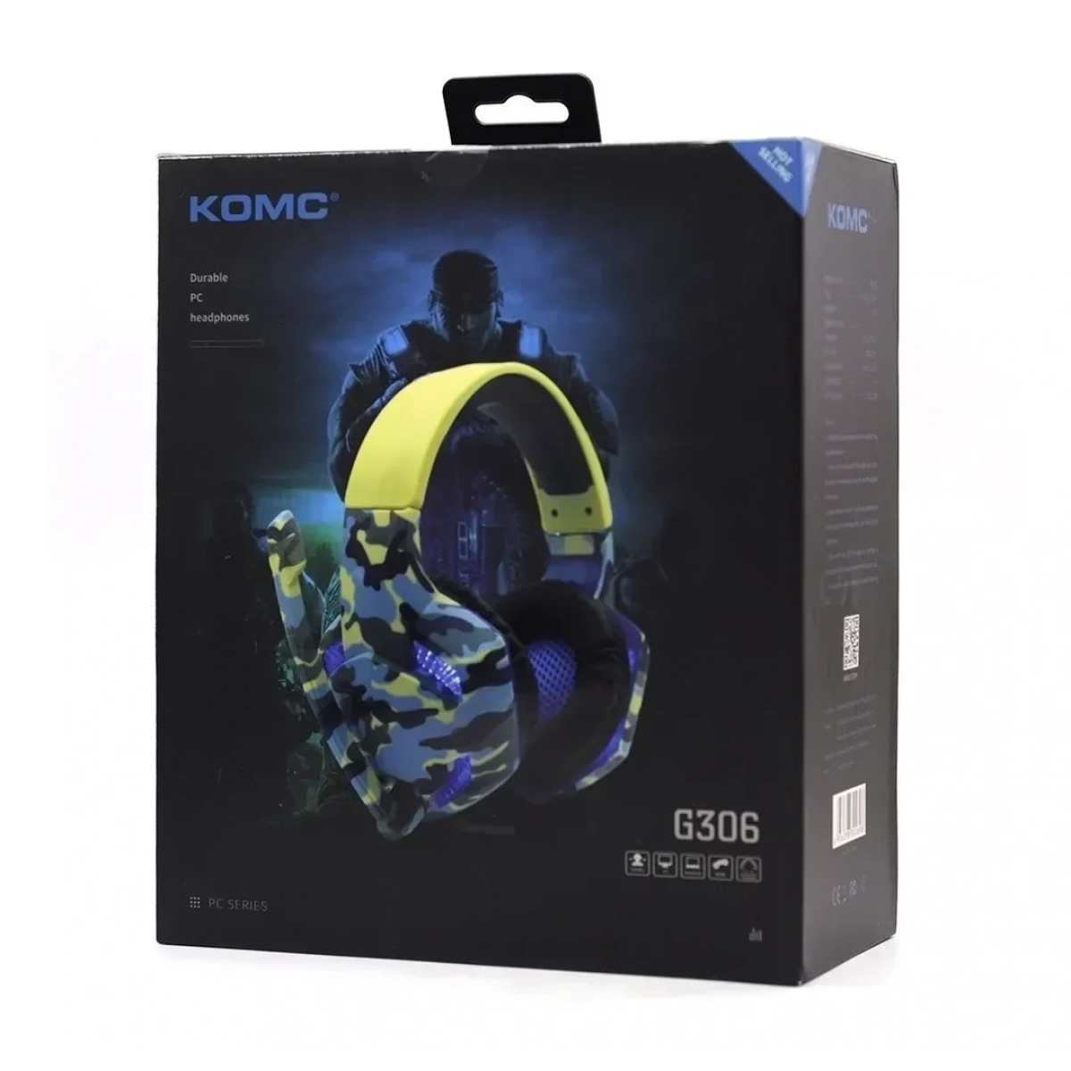 Στερεοφωνικά Ακουστικά Gaming KOMC G306, παραλλαγή σε μπεζ χρώμα