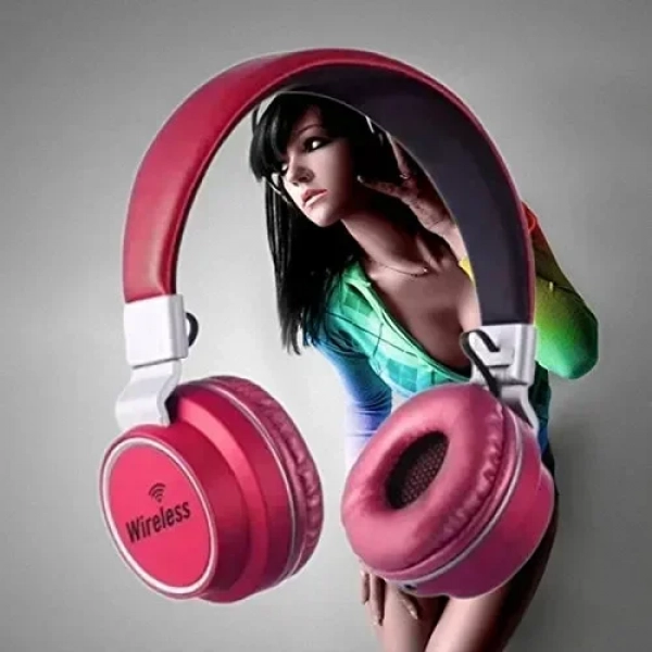 Ασύρματα bluetooth Stereo Headset Ακουστικά AZ-05, σε φούξια χρώμα