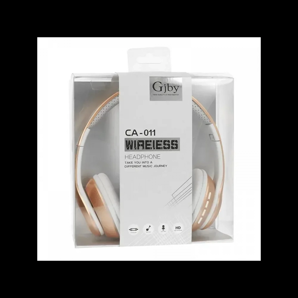 Ασύρματα Ακουστικά Gjby CA-011 Foldable Bluetooth Headset, σε μπρονζέ χρώμα