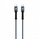 Καλώδιο δεδομένων LDNIO LC92, Type-C - σε γκρι χρώμα, 2.0m