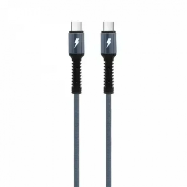 Καλώδιο δεδομένων LDNIO LC92, Type-C - σε γκρι χρώμα, 2.0m