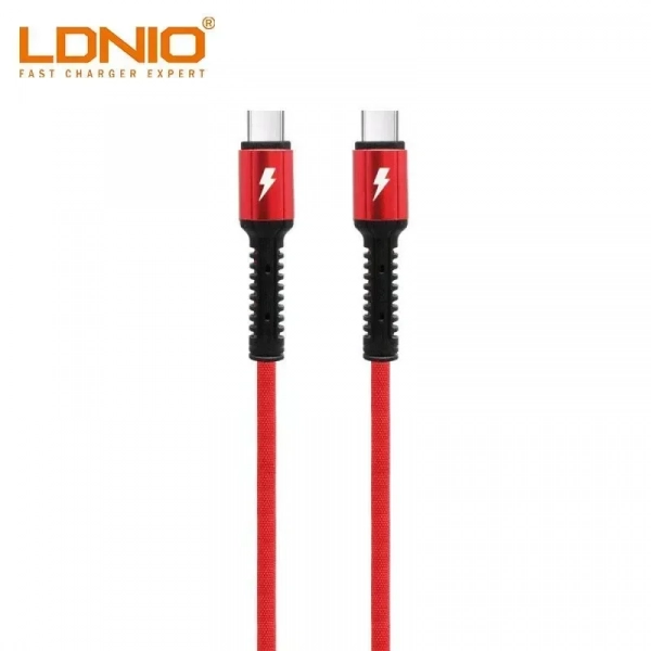 Καλώδιο δεδομένων LDNIO LC92, Type-C - σε κόκκινο χρώμα, 2.0m