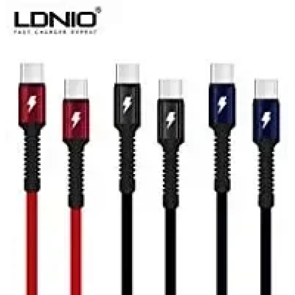 Καλώδιο δεδομένων LDNIO LC92, Type-C - σε κόκκινο χρώμα, 2.0m