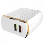 Φορτιστής Ταξιδιού LDNIO A2502C USB+Type-C PD & Καλώδιο Type-C (Λευκό)