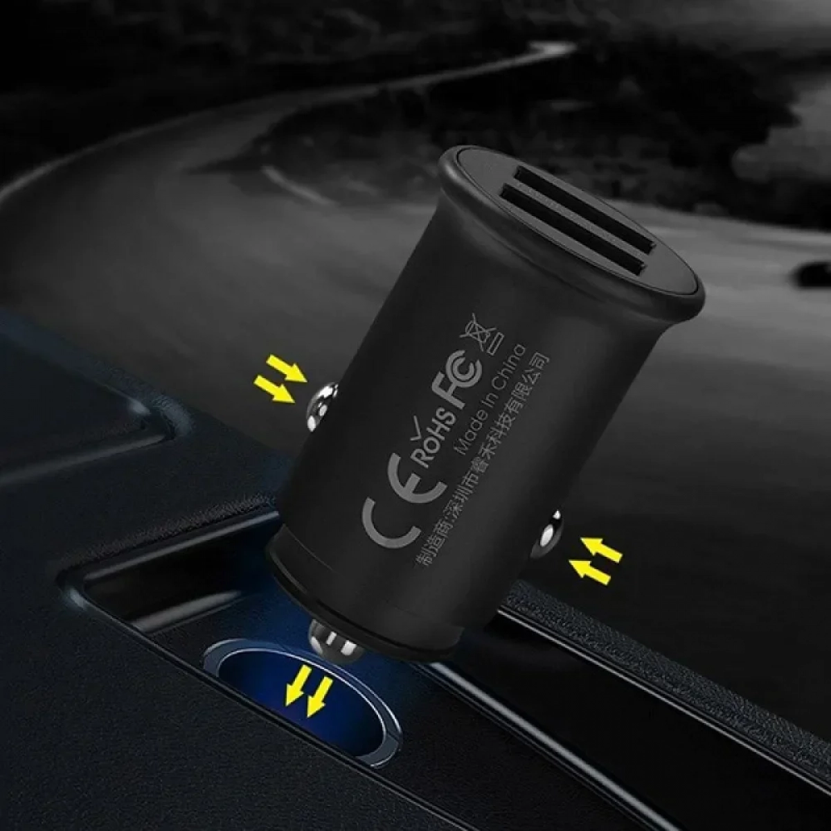 Φορτιστής Αυτοκινήτου Remax Roki 2xUsb 2.4A RCC219 σε μαύρο χρώμα