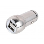 Φορτιστής Αυτοκινήτου Remax RCC205 2 X Usb 2,4A σε ασημί χρώμα