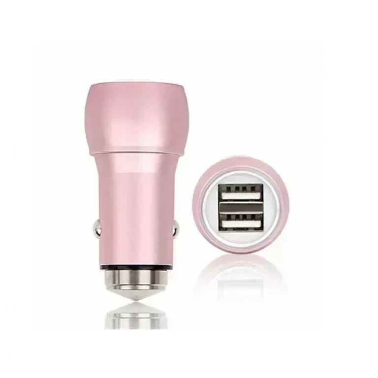 Φορτιστής Αυτοκινήτου Remax RCC205 2 X Usb 2,4A σε ροζ/χρυσό χρώμα