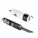 Φορτιστής Αυτοκινήτου Remax RCC-102 3.4A με Καλώδιο microUSB / Lightning - Ασημί