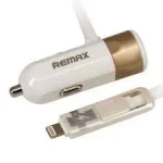 Φορτιστής Αυτοκινήτου Remax RCC-102 3.4A με Καλώδιο microUSB / Lightning - Χρυσό