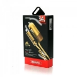 Φορτιστής Αυτοκινήτου Remax Finchy RCC103 με καλώδιο microUSB / Lightning (Χρυσό)