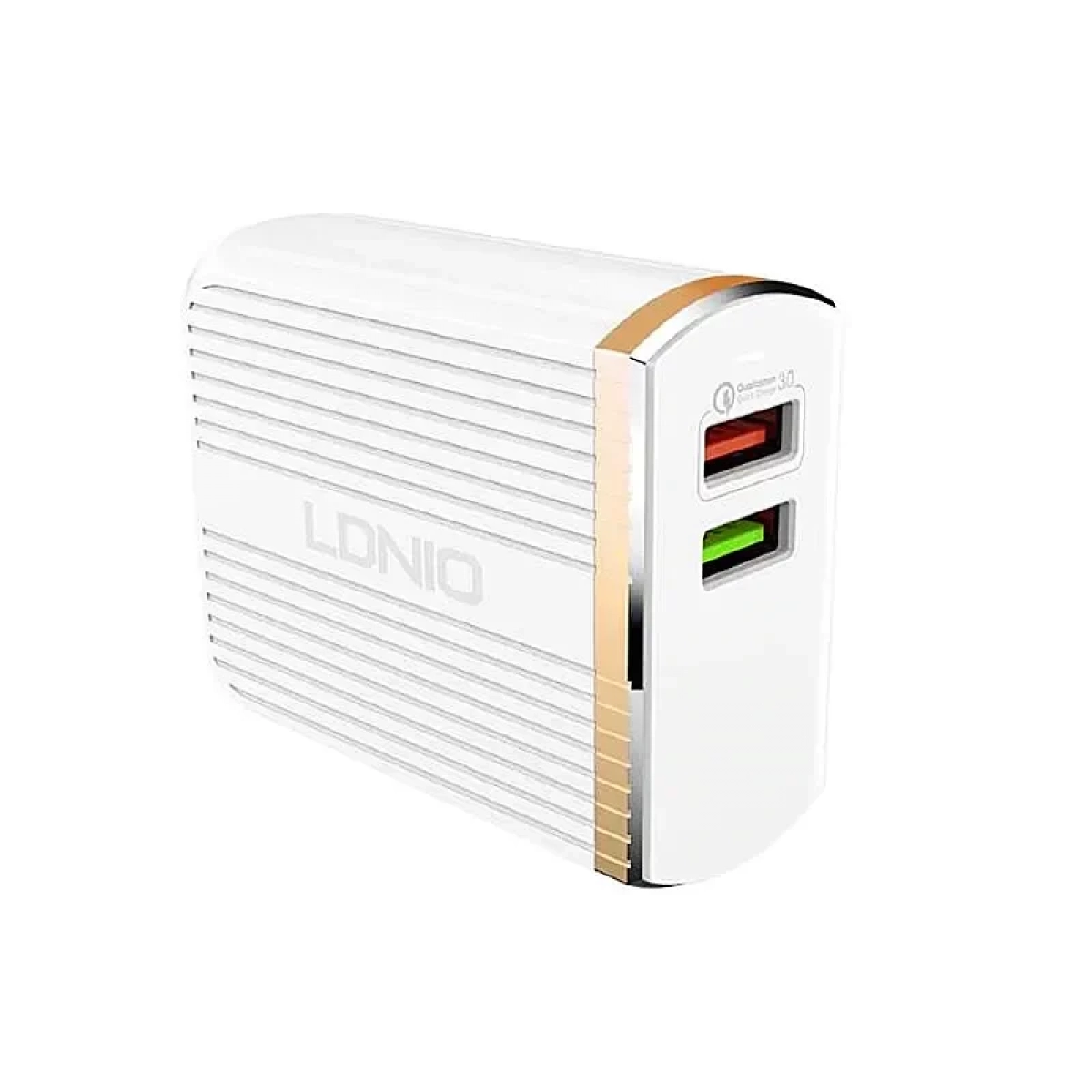 Φορτιστής Ταξιδιού LDNIO A2502Q 30W Dual USB & Καλώδιο Type-C (Άσπρο)