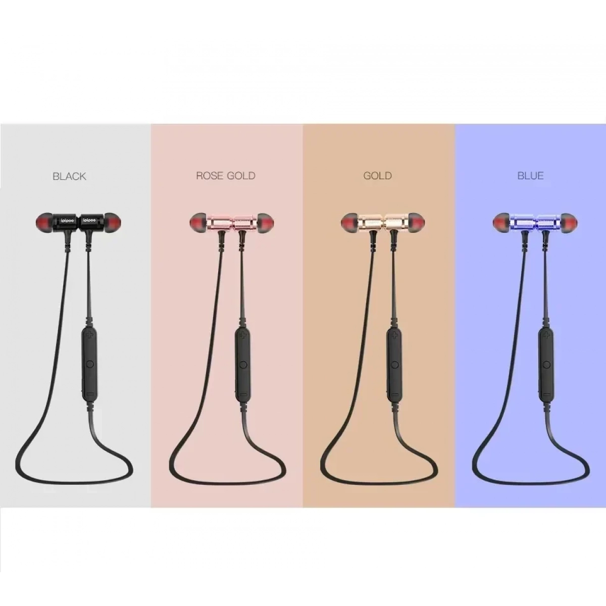 Ακουστικά Bluetooth Headphones Ipipoo IL97BL, Ροζ/Χρυσό