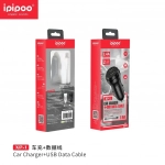Φορτιστής Αυτοκινήτου IPIPOO XP-1 με USB καλώδιο, σε λευκό χρώμα
