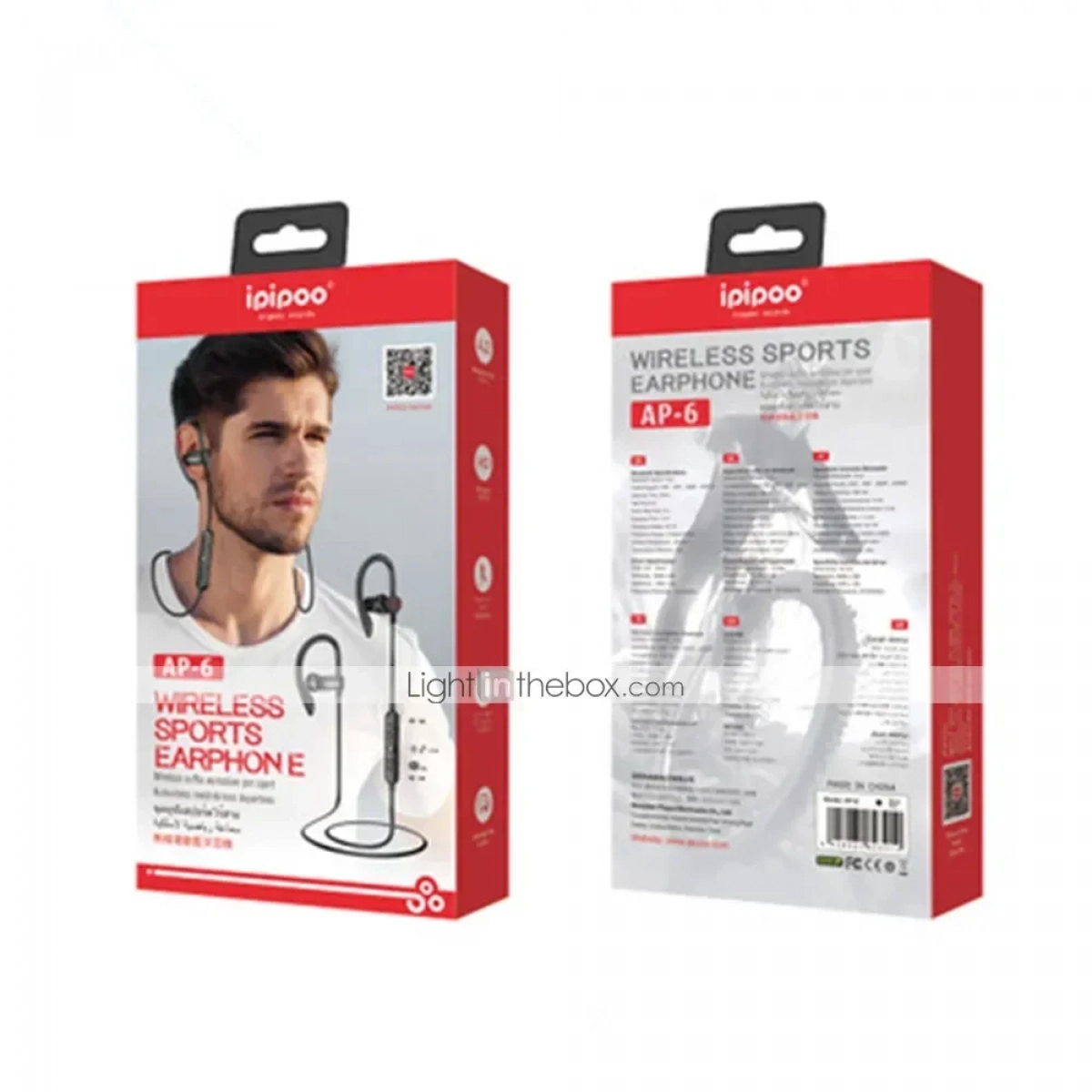 Ακουστικά Bluetooth wireless Ipipoo AP-6 - Μαύρο - Image 3