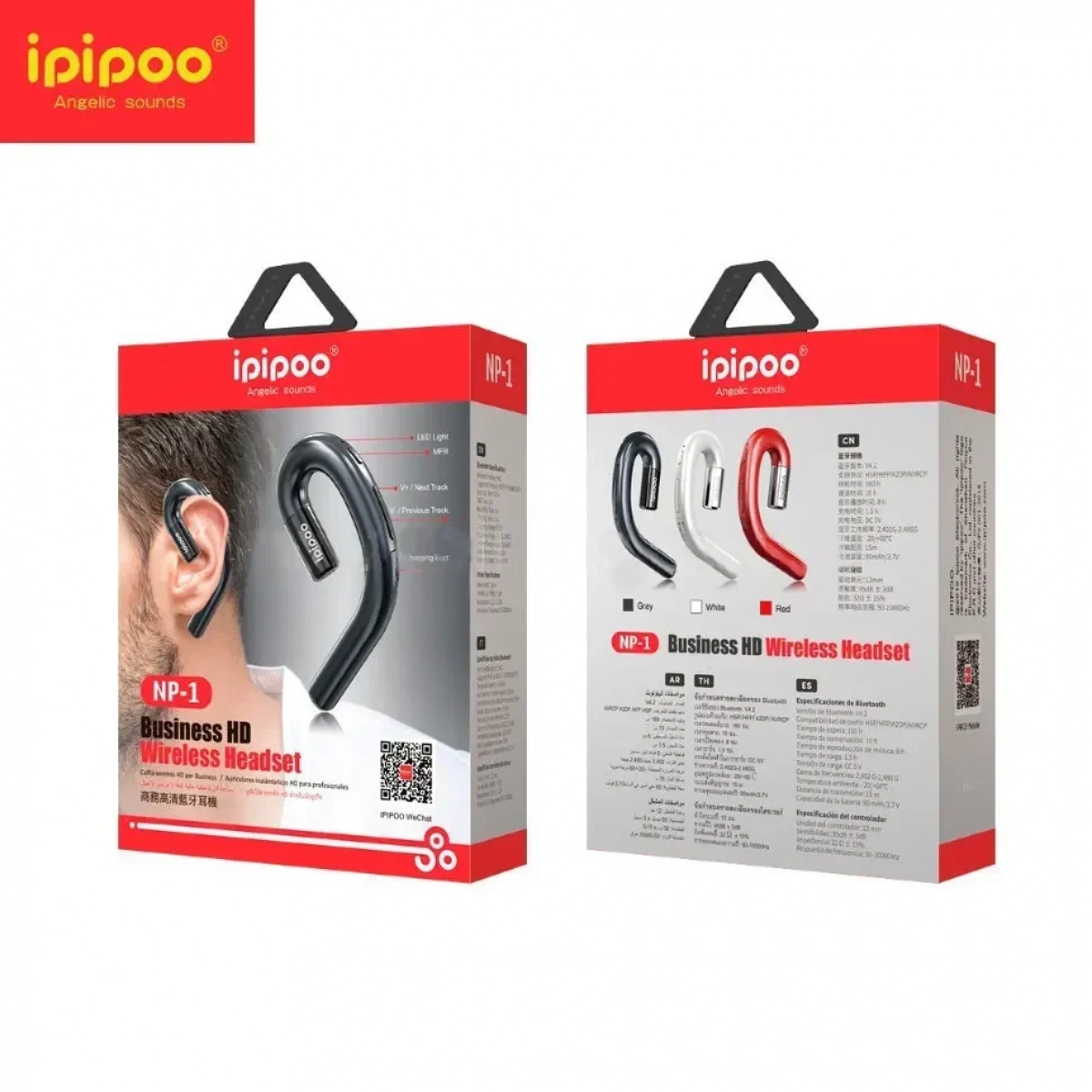 Ασύρματο Ακουστικό Bluetooth Ipipoo NP-1 - Κόκκινο