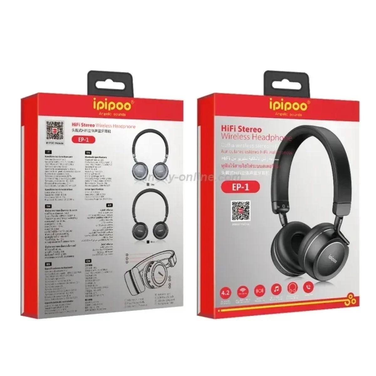 Ασύρματα ακουστικά ipipoo Wireless Stereo Headset EP-1, Μαύρο
