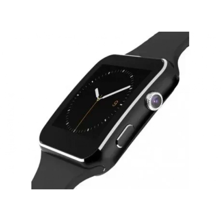 Smart Watch X6 Σπορ ρολόι τηλέφωνο με κάμερα, Bluetooth, Υποστήριξη κάρτας SIM, σε μαύρο χρώμα