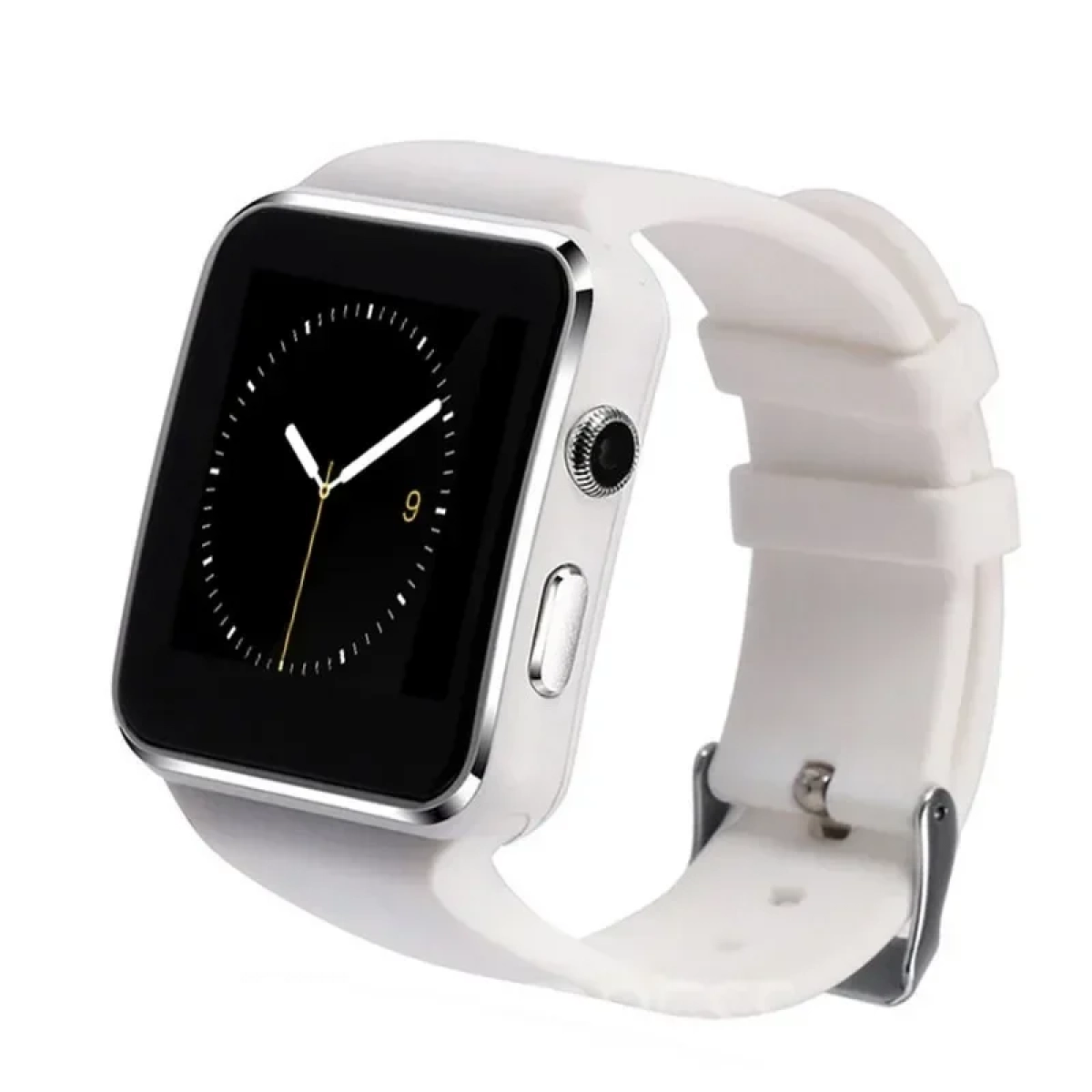 Smart Watch X6 Σπορ ρολόι τηλέφωνο με κάμερα, Bluetooth, Υποστήριξη κάρτας SIM, σε λευκό χρώμα
