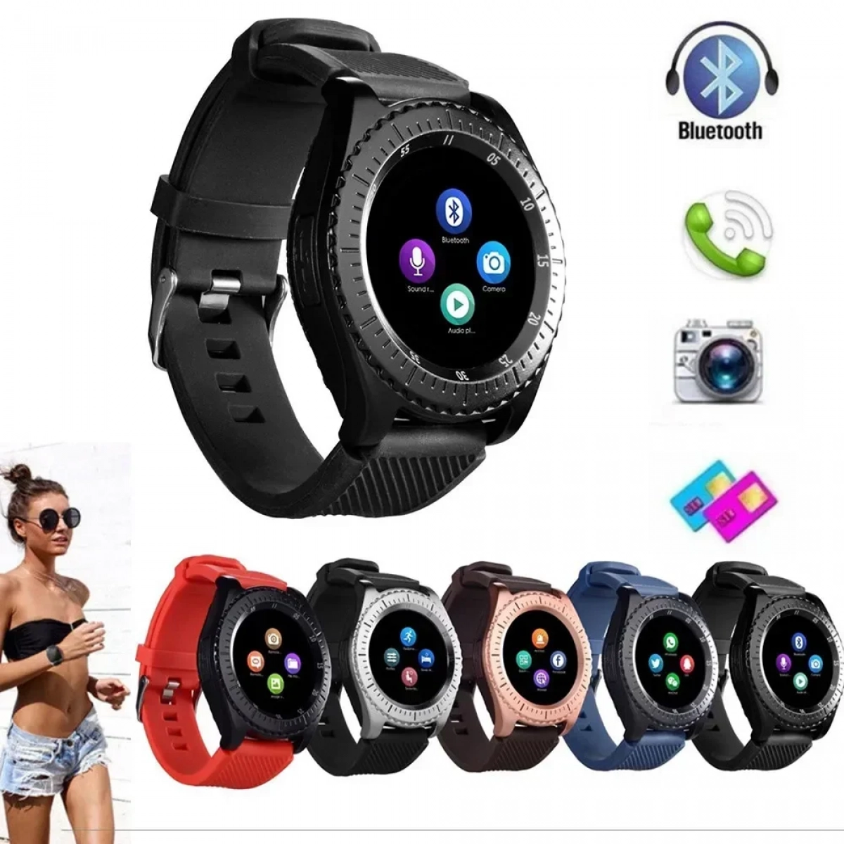 Smart Watch – Ρολόι Κινητό Τηλέφωνο SIM/Handsfree με Οθόνη Αφής – OEM Z3, σε ροζ χρώμα