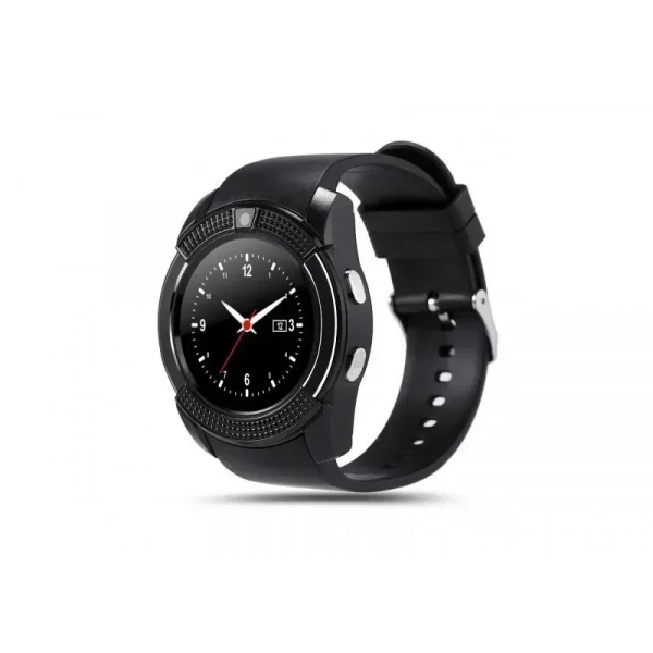 Ρολόι κινητό τηλέφωνο με κάρτα SIM OEM Smartwatch V8, σε μαύρο χρώμα