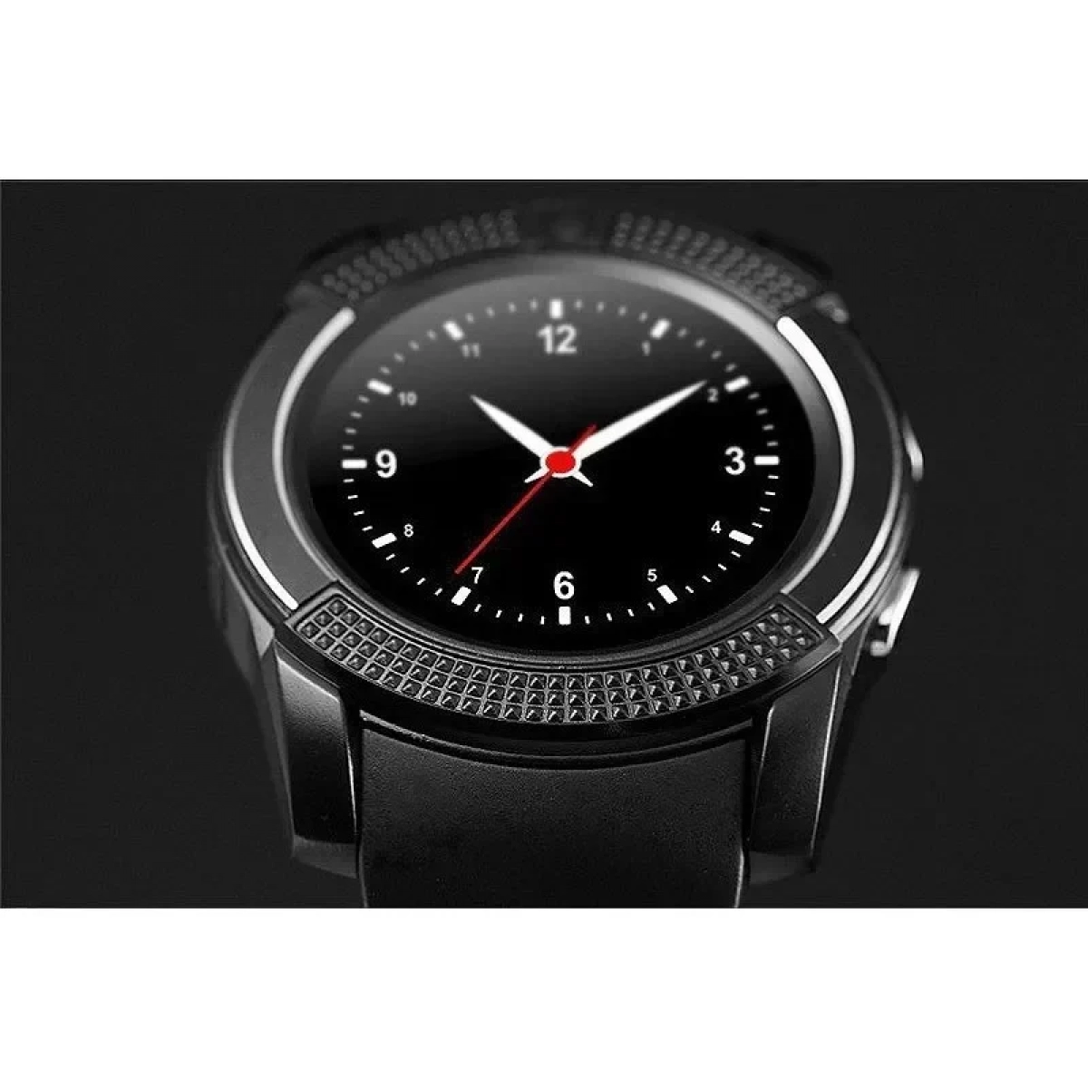 Ρολόι κινητό τηλέφωνο με κάρτα SIM OEM Smartwatch V8, σε μαύρο χρώμα
