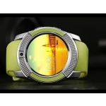 Ρολόι κινητό τηλέφωνο με κάρτα SIM OEM Smartwatch V8, σε πράσινο χρώμα