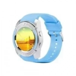 Ρολόι κινητό τηλέφωνο με κάρτα SIM OEM Smartwatch V8, σε γαλάζιο χρώμα