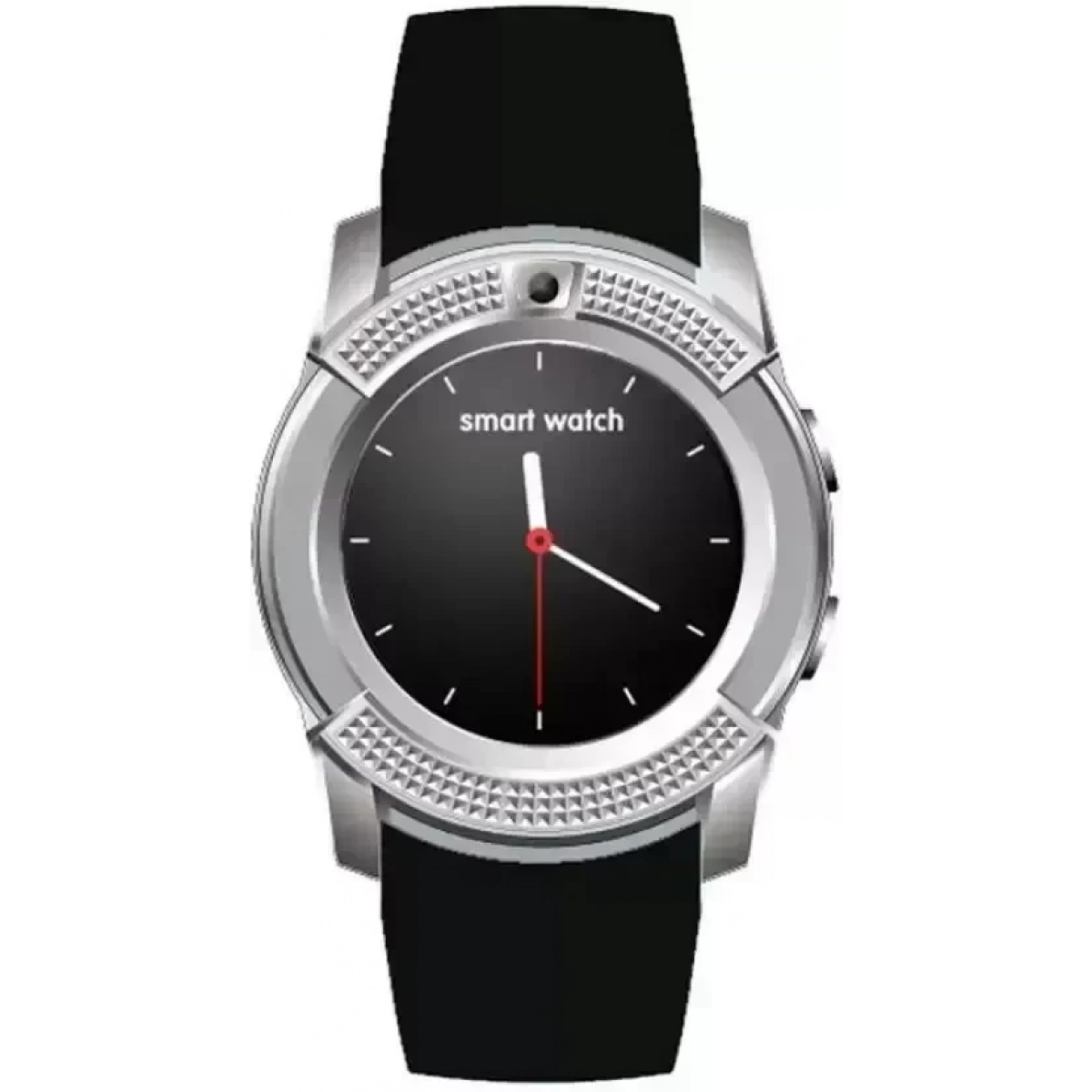 Ρολόι κινητό τηλέφωνο με κάρτα SIM OEM Smartwatch V8, σε ασημί χρώμα - Image 3