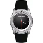 Ρολόι κινητό τηλέφωνο με κάρτα SIM OEM Smartwatch V8, σε ασημί χρώμα - Image 3