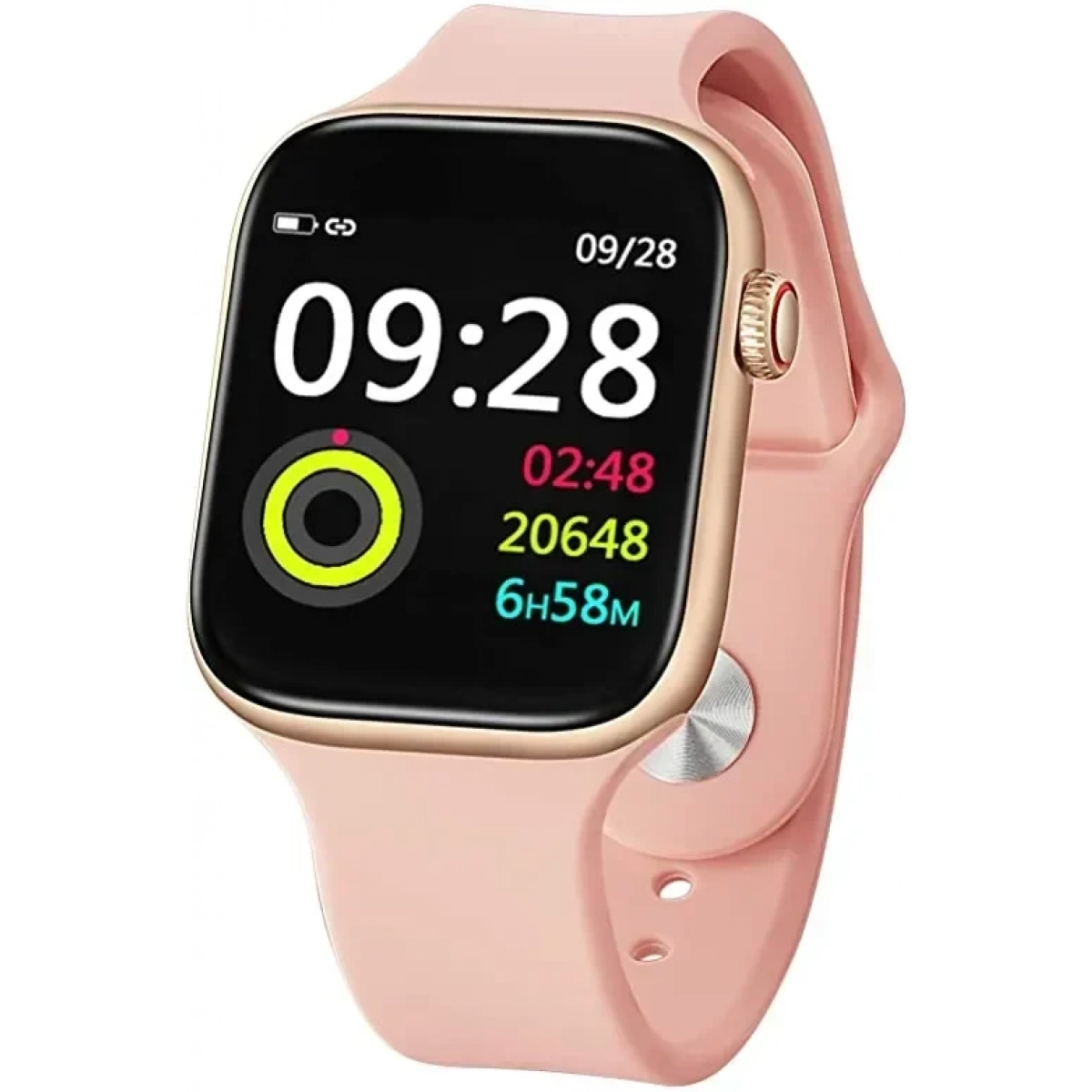 Smart Watch Fitness Tracker με μετρητή καρδιακών παλμών, SpO2 για Android / IOS – OEM W4, σε ροζ χρώμα