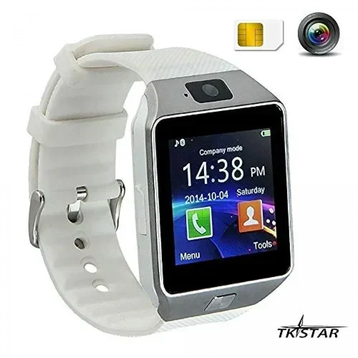 Smartwatch DZ09, σε λευκό χρώμα