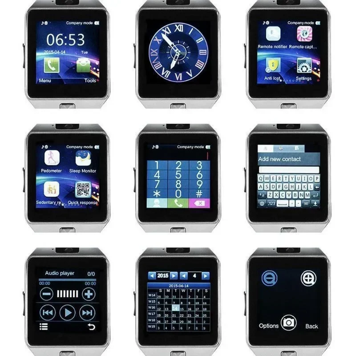 Smartwatch DZ09, σε λευκό χρώμα