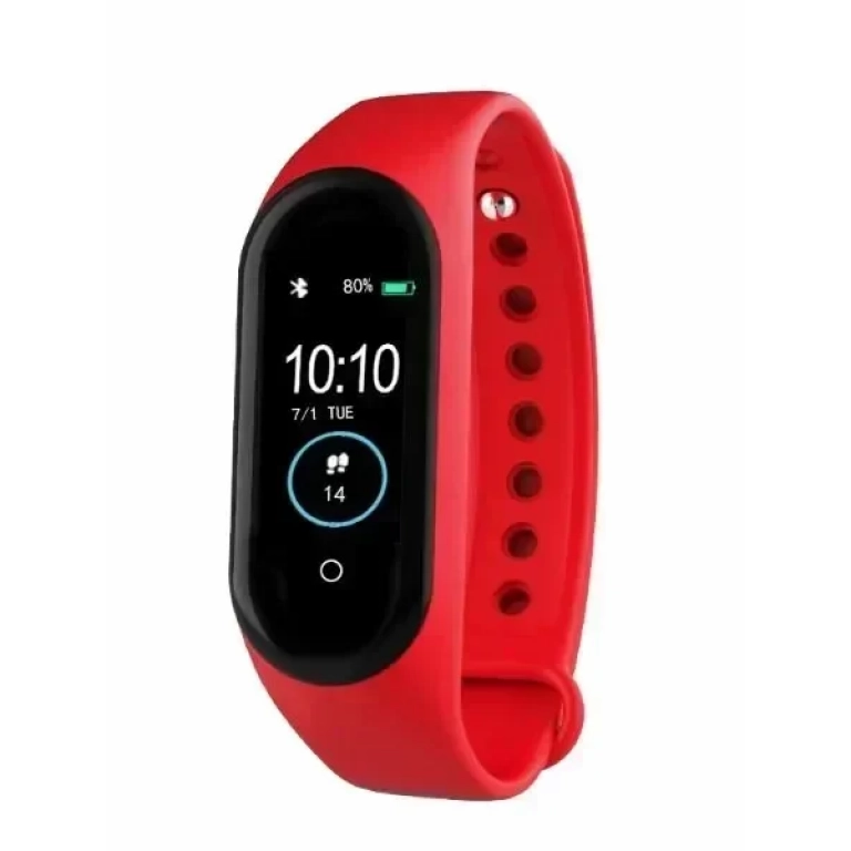 Smart Band Ρολόι με Bluetooth – M4 – OEM, σε κόκκινο χρώμα