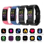 Smartwatch Bracelet D12 με Bluetooth Μέτρηση Παλμών και Καταγραφή Βημάτων Health, σε ροζ χρώμα