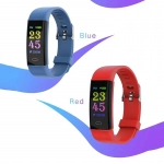 Smartwatch Bracelet D12 με Bluetooth Μέτρηση Παλμών και Καταγραφή Βημάτων Health, σε κόκκινο χρώμα