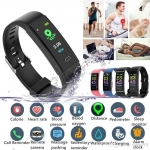 Smartwatch Bracelet D12 με Bluetooth Μέτρηση Παλμών και Καταγραφή Βημάτων Health, σε κόκκινο χρώμα