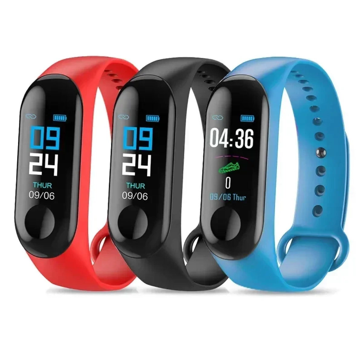 Έξυπνο Ρολόι Smart Bracelet Bluetooth Smartwatch Με Καταγραφή Βημάτων, Ύπνου + Καρδιακών Παλμών ΟΕΜ Μ3, σε κόκκινο χρώμα