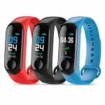 Έξυπνο Ρολόι Smart Bracelet Bluetooth Smartwatch Με Καταγραφή Βημάτων, Ύπνου + Καρδιακών Παλμών ΟΕΜ Μ3, σε κόκκινο χρώμα