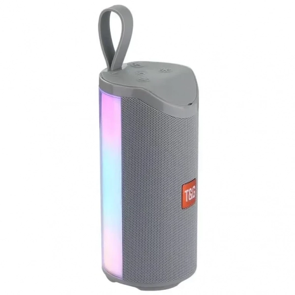 Ασύρματο ηχείο LED Bluetooth – USB/SD – T&G TG-169, σε γκρι χρώμα