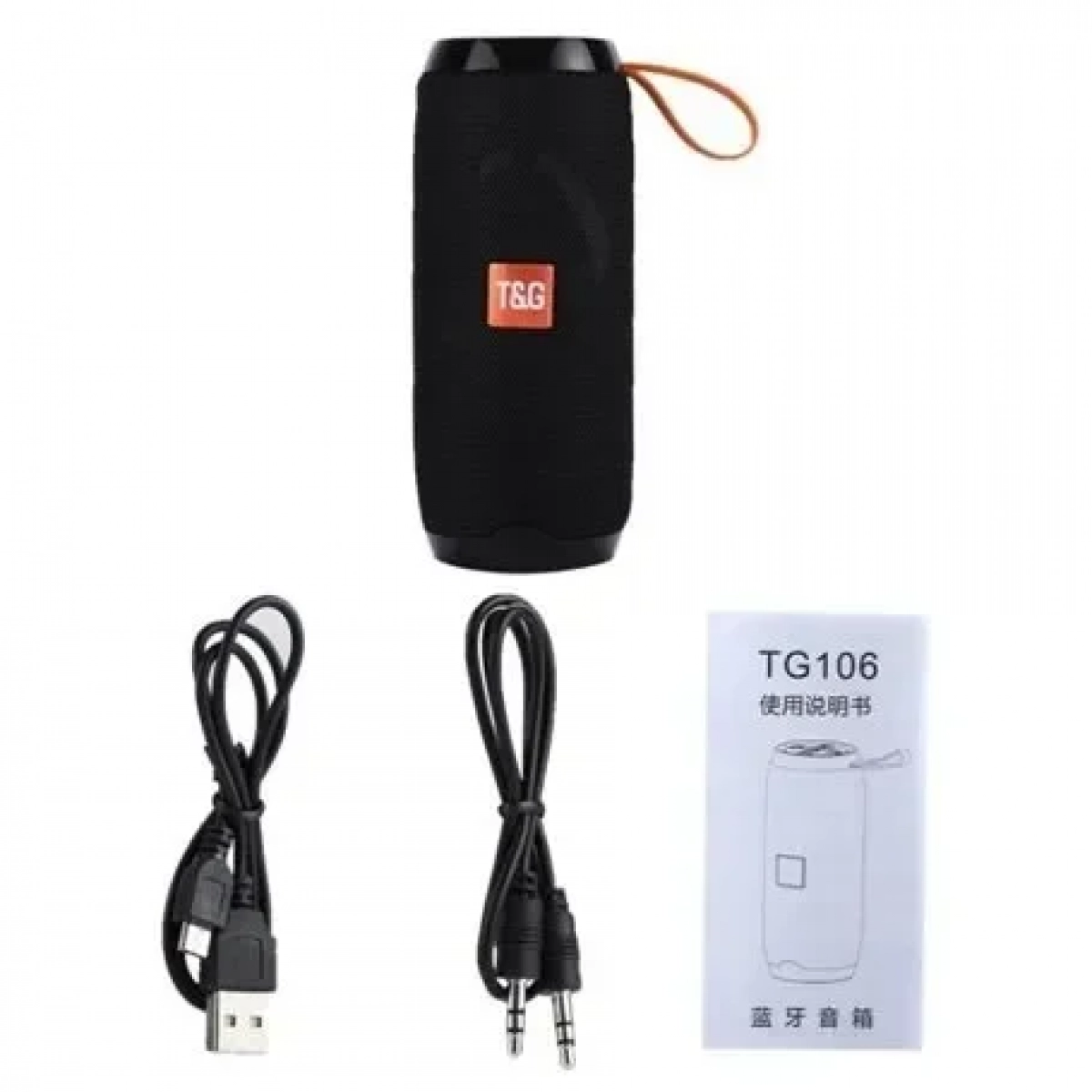 Φορητό Ηχείο Bluetooth T&G TG-106, σε μαύρο χρώμα