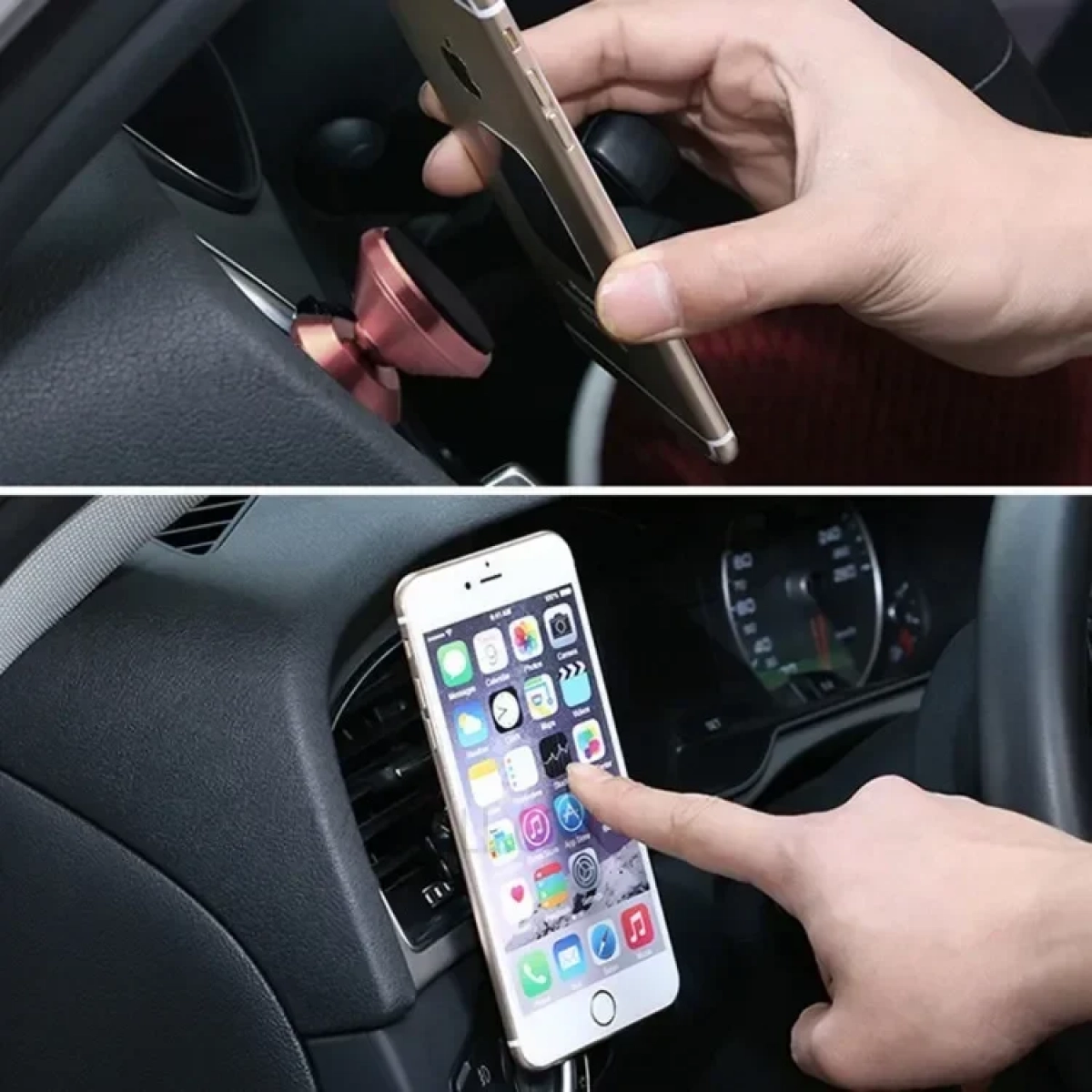 Μαγνητική Βάση Τηλεφώνου Universal Magnetic Car Phone Holder OEM, σε χρυσό χρώμα