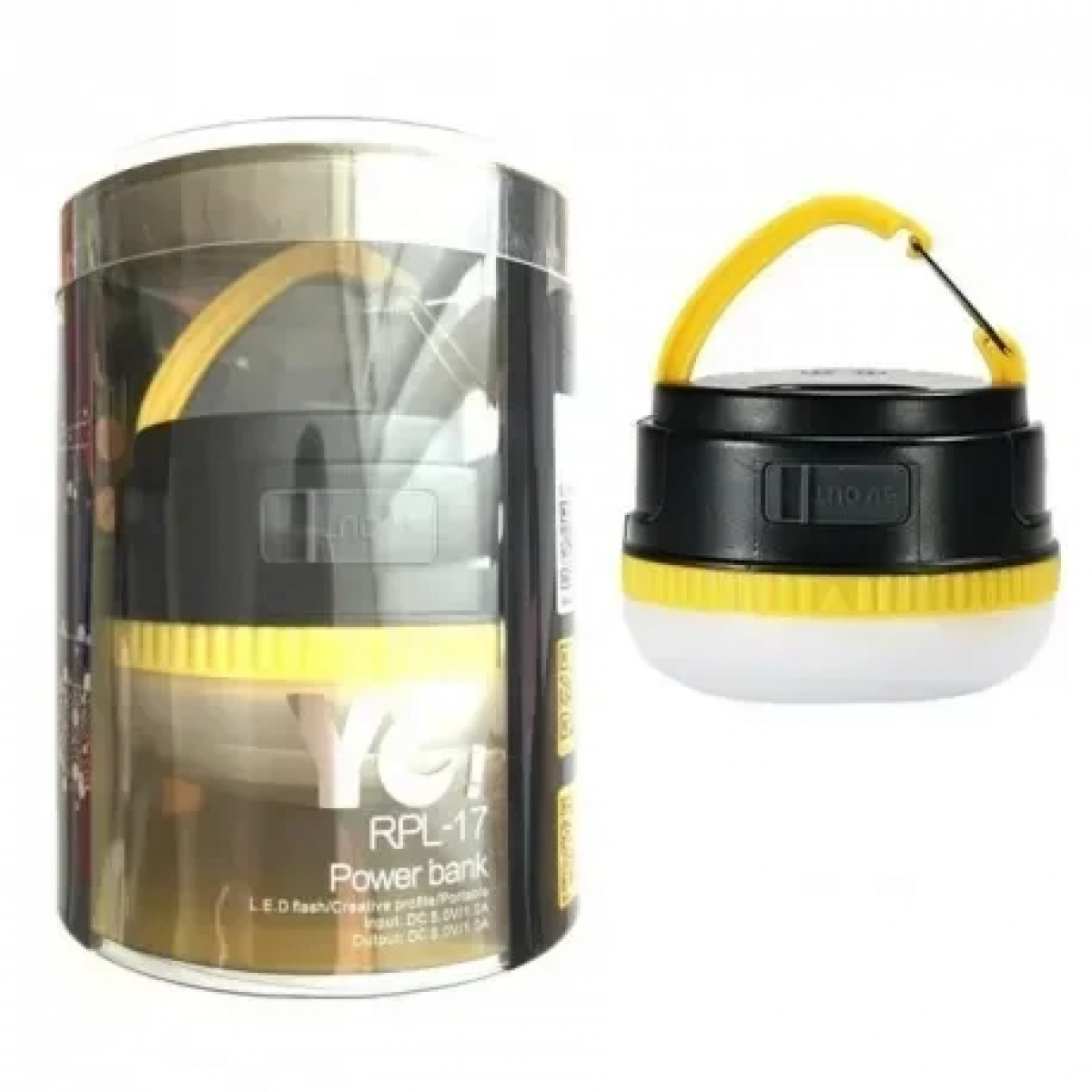 Remax RPL-17 portable LED lamp with power bank 3000mAh, σε κίτρινο χρώμα