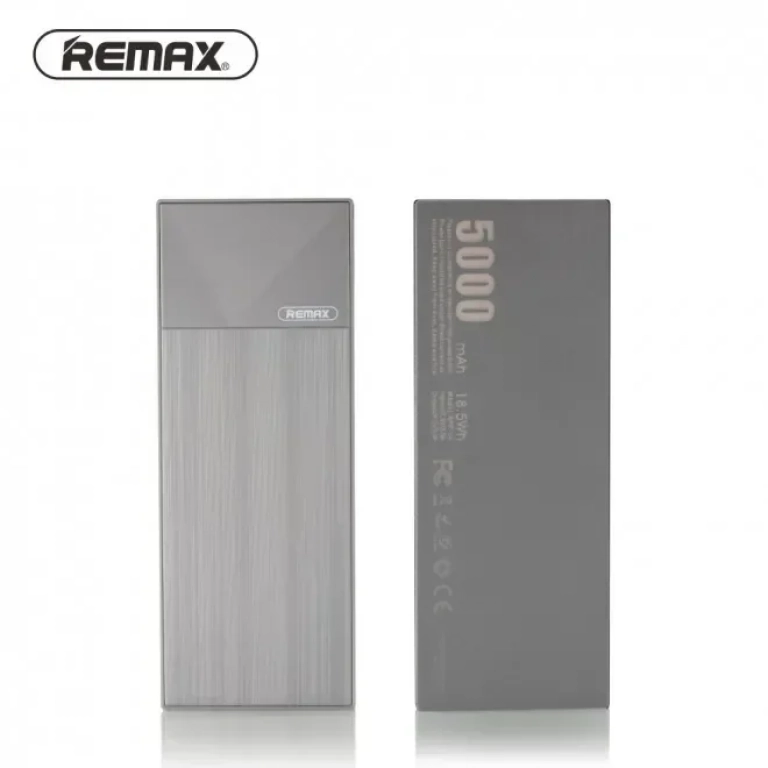 Remax Thoway 5000mAh Mobile Power Bank RPP-54, σε γκρι χρώμα