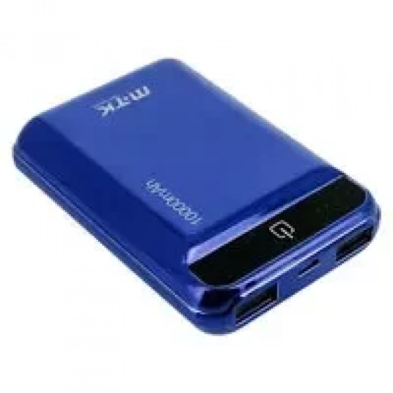 Power Bank mtk k3632 mini 10000mAh με 2 θύρες usb, σε μπλε χρώμα