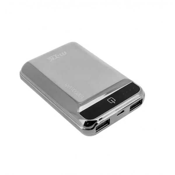 Power Bank mtk k3632 mini 10000mAh με 2 θύρες usb, σε γκρι χρώμα